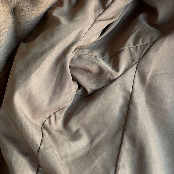 Old Navy Pea Coat Womens Extra Small XS Tan Button Up Belted Wool Blend Lined - Picture 4 of 11